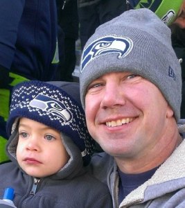 Timmy and me at Seahawks game November 2013